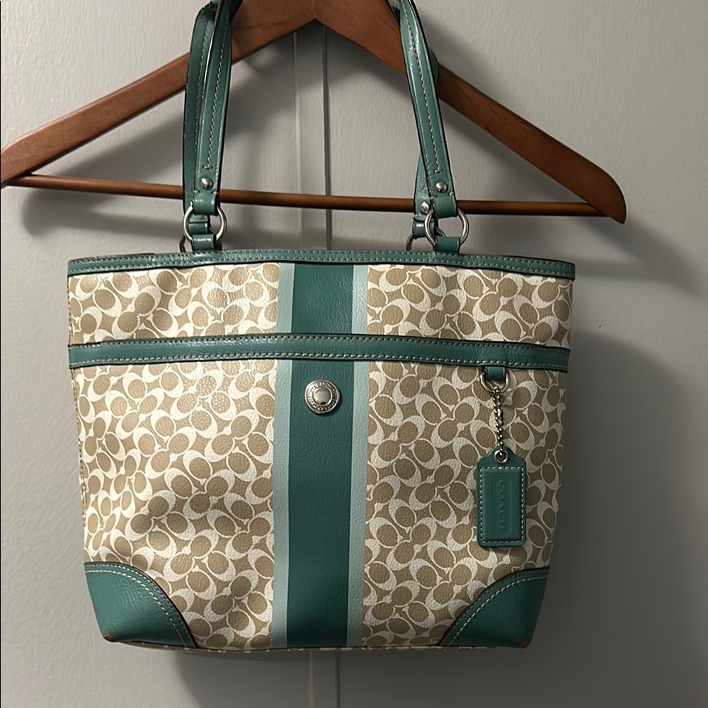Coach Signature Tote Bag - Green
